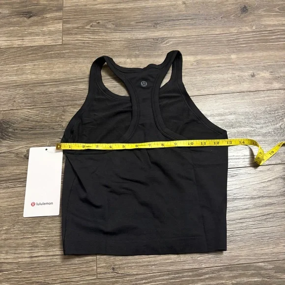 NWT Lululemon Swiftly Tech Cropped Racerback Tank Top 2.0 (Black) Size 6 - Picture 5 of 5